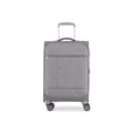 Amsterdam carry-on suitcase in sleek black featuring multi-directional spinner wheels and a telescopic handle