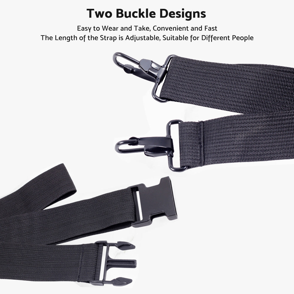 Black waterproof Oxford cloth 3-tube archery arrow quiver with adjustable waist and shoulder straps — view 3