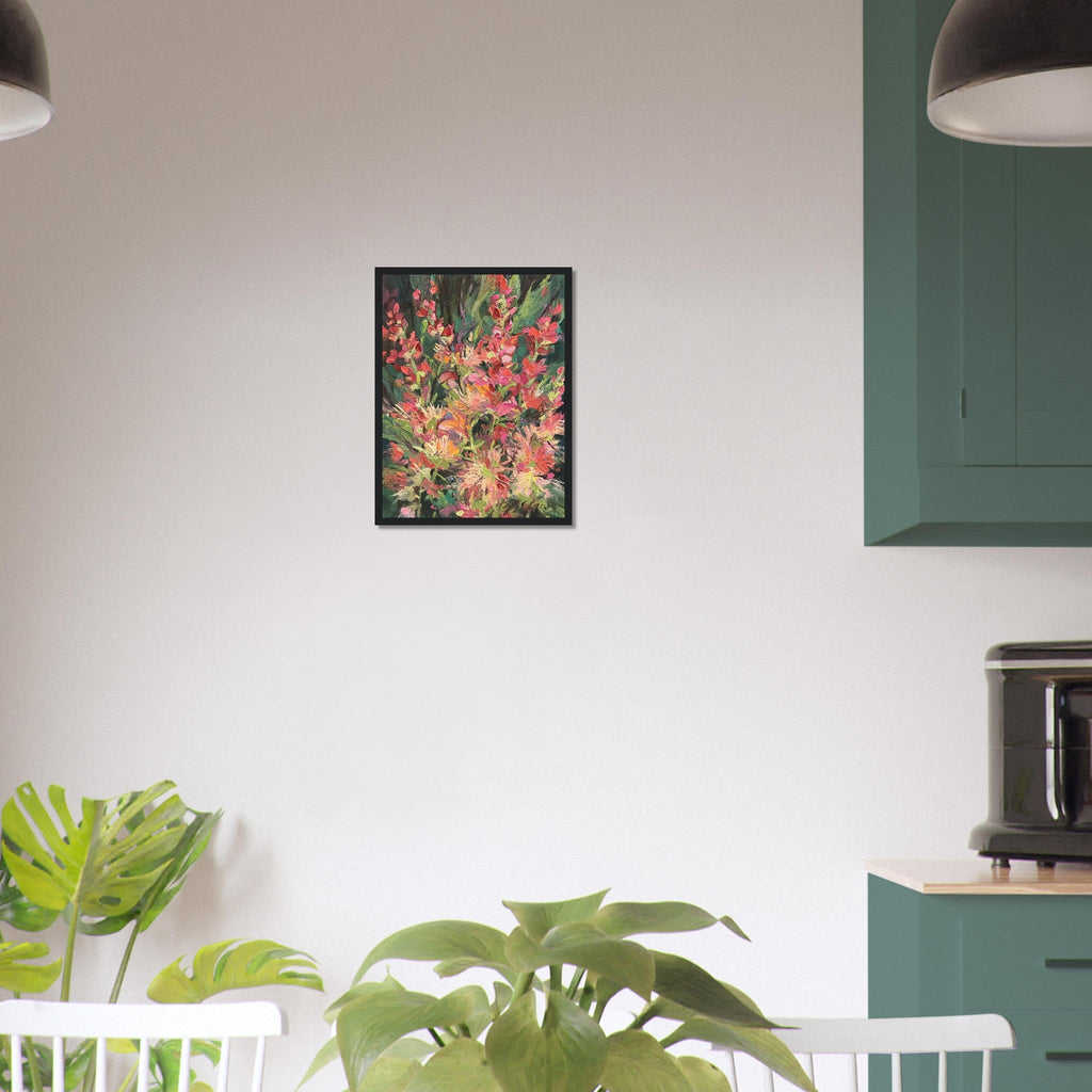 'Blossom Study' Floral I 12x16 Wooden Framed Art Print | Original Artwork by American Artist Barbara Cleary-4