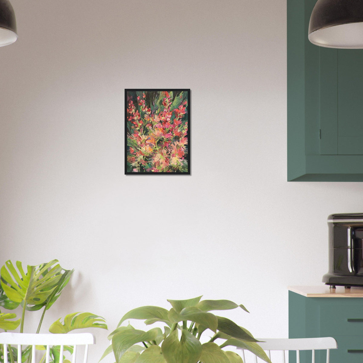 'Blossom Study' Floral I 12x16 Wooden Framed Art Print | Original Artwork by American Artist Barbara Cleary-4