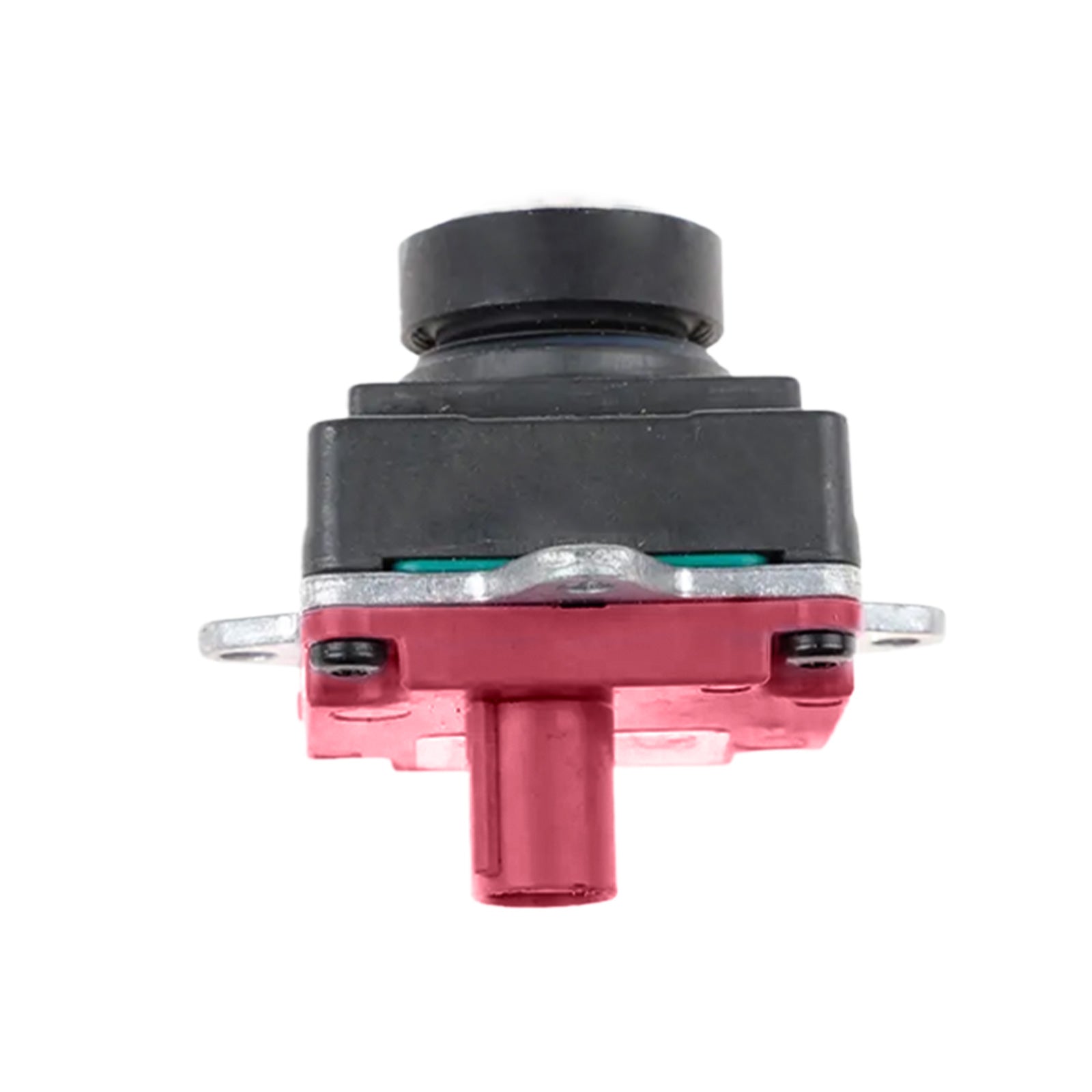 Rear view backup camera in black metal housing with mounting bracket and wiring cables — view 2