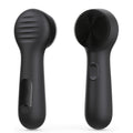 Silicone facial cleansing brush and waterproof vibrating massager with soft cleansing bristles.