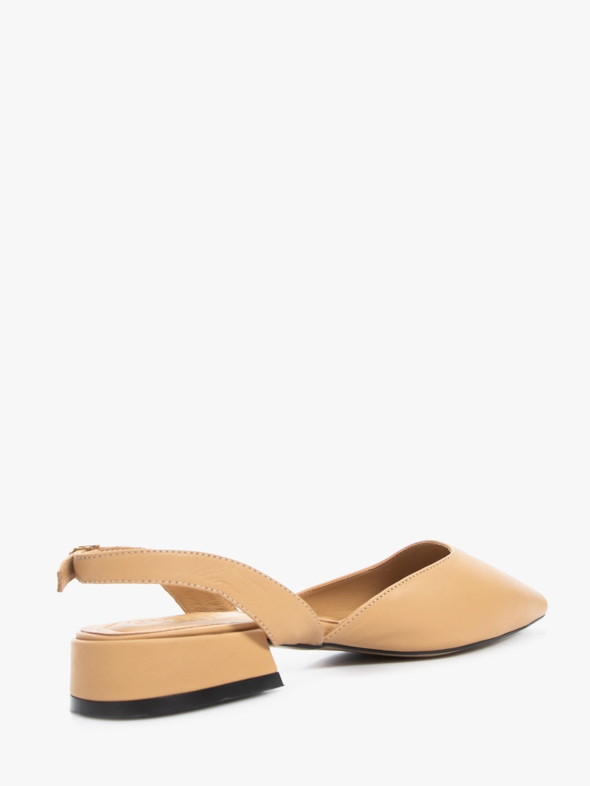 Brown genuine leather women's sandals featuring an open toe design and durable synthetic sole. — view 3