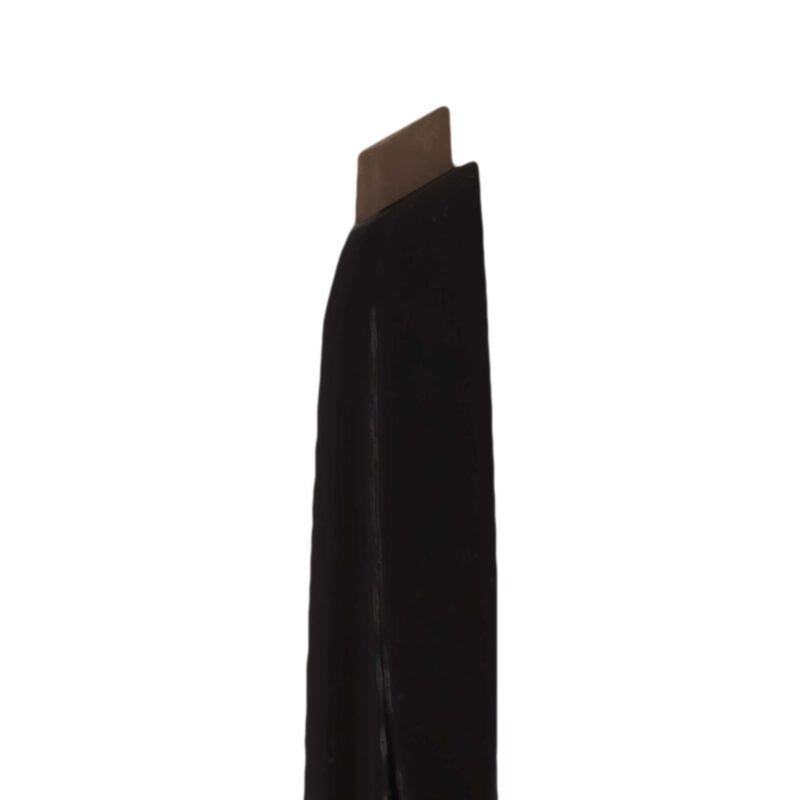 Charcoal automatic eyebrow pencil with angled tip and spoolie brush on a clean background — view 4