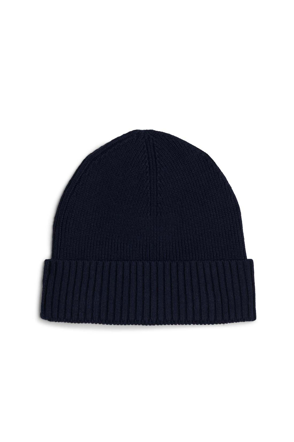 Dark grey men's beanie hat made of cotton and cashmere blend with embroidered Tommy Hilfiger logo — view 7