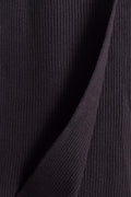 Men's black ribbed knit scarf in cashmere blend featuring Tommy Hilfiger logo embroidery on front