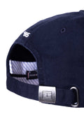 Burgundy men's baseball cap in pure cotton twill with embroidered front logo and adjustable strap.