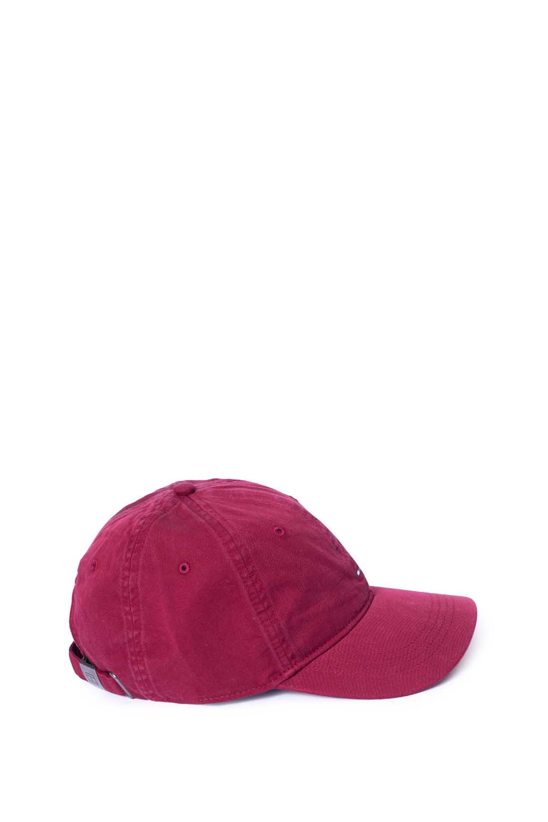 Burgundy men's baseball cap in pure cotton twill with embroidered front logo and adjustable strap. — view 18