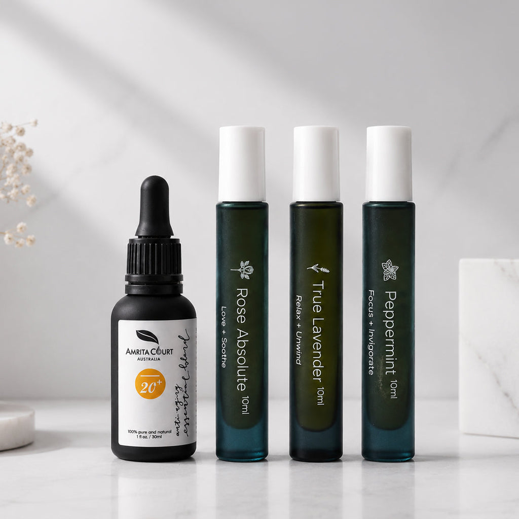 Amrita Court Foundation Glow 20+ | Facial Oil & Roll-On Bundle-0