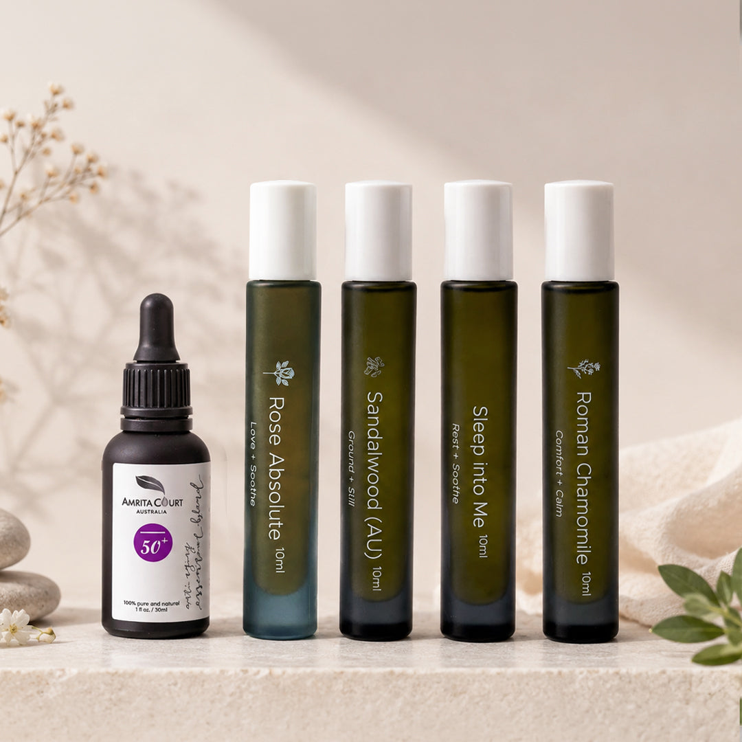 Amrita Court Restoration 50+ | Facial Oil & Roll-On Bundle-0