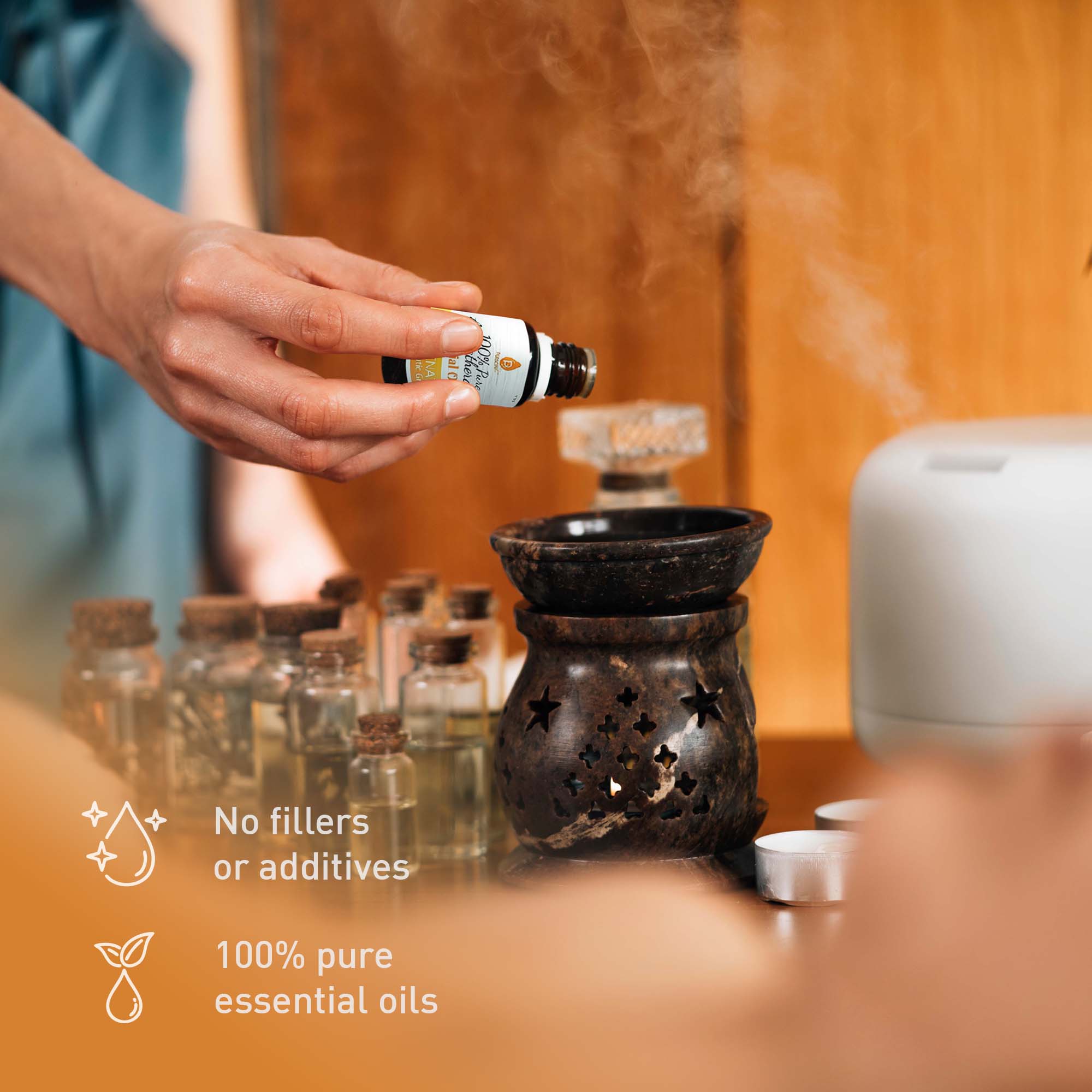 Pursonic true HEPA air purifier bundle with six pack of therapeutic 10ml essential oil blends — view 4