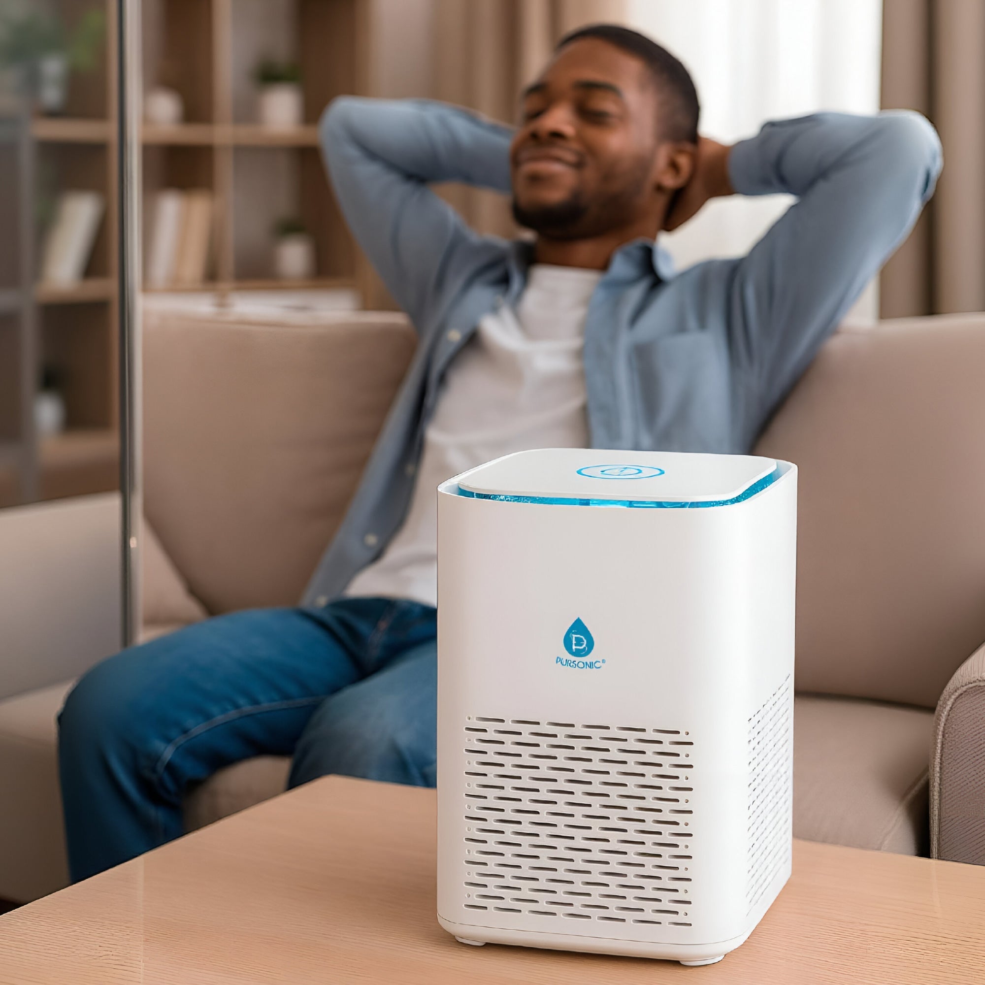 Large 4-stage and compact 3-stage white True HEPA air purifiers for home and office — view 2