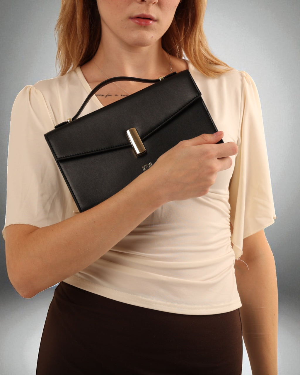 Berlin Clutch & Shoulder Bag | Apple Leather-2