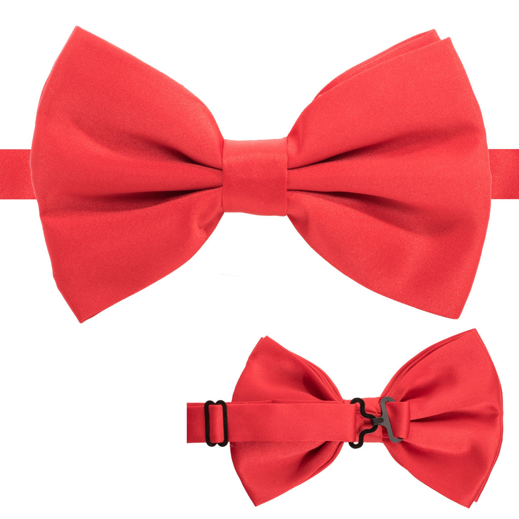 Axis Red Adjustable Satin Bowtie-1