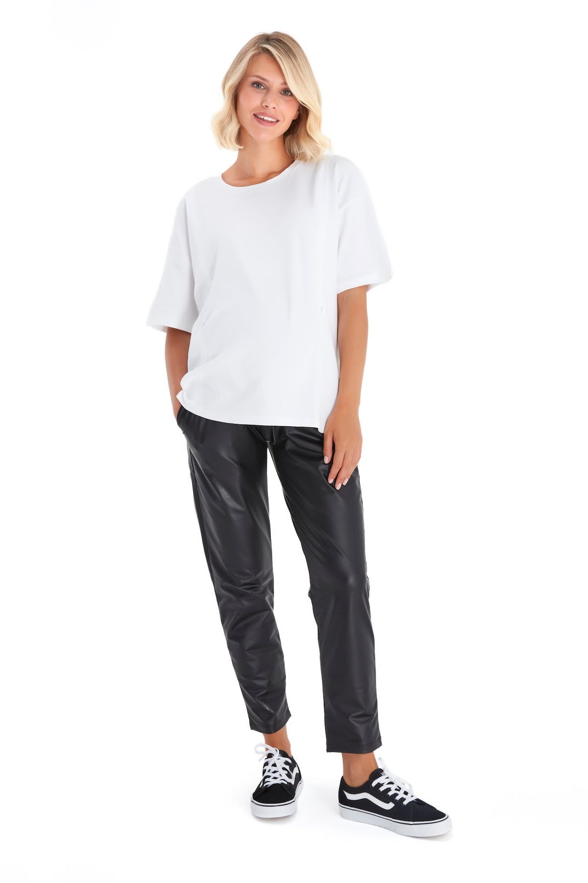 Anytime Anywhere Side Zip Maternity/Nursing T-Shirt-0
