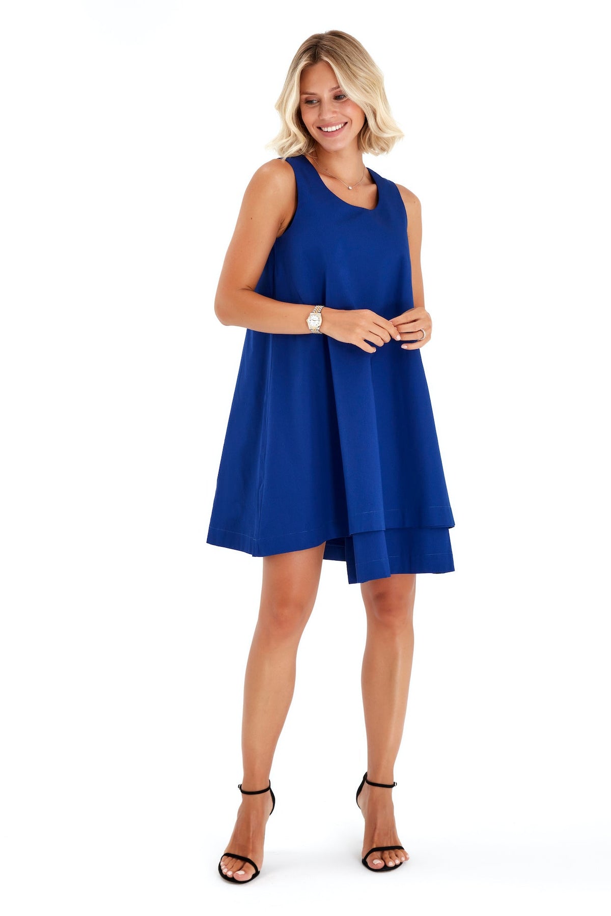 Amaze Sleeveless Cotton Maternity/Nursing Swing Dress-8