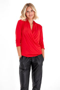 Pure maternity and nursing top with a tight-fitting crossover neckline in super-soft flexible fabric