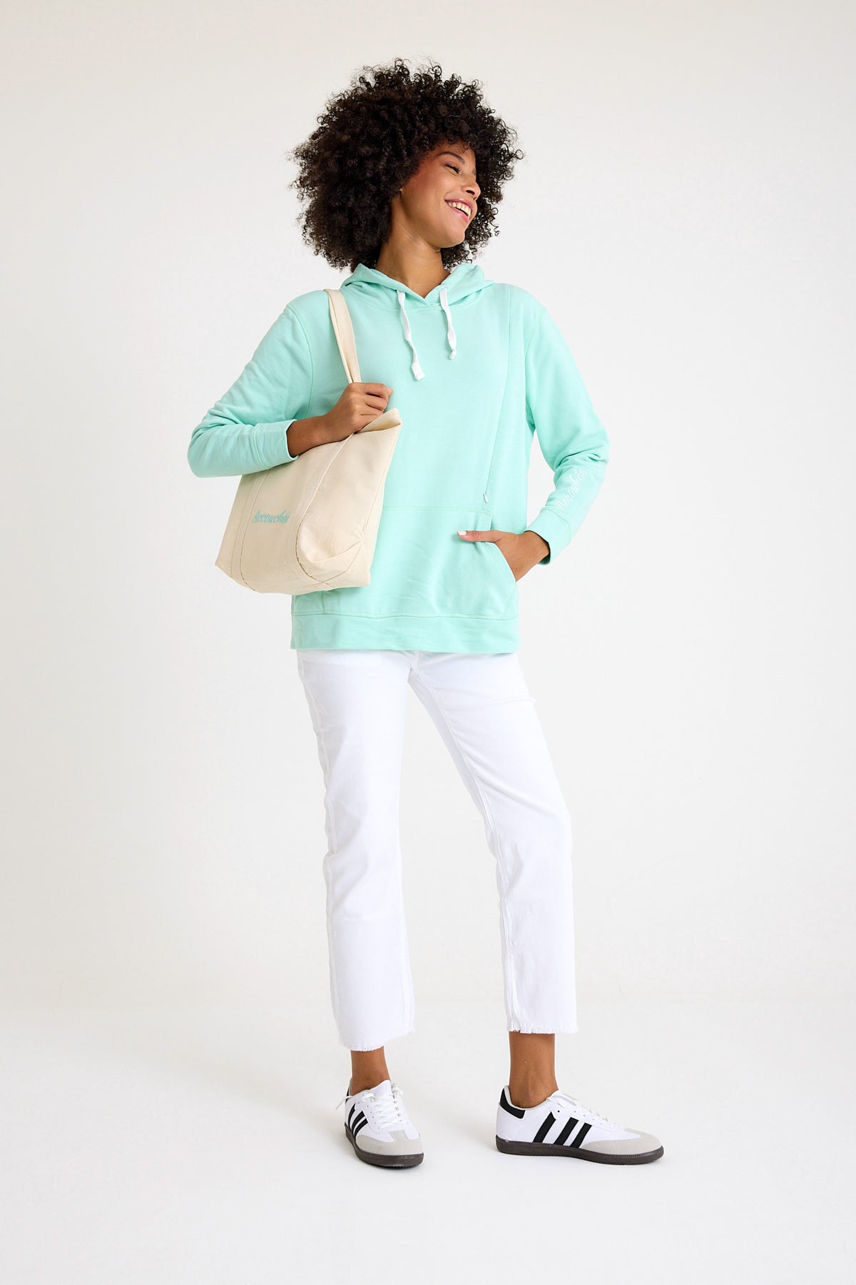 Accouchée canvas midi tote bag with sturdy carry handles in a minimalist everyday design — view 2