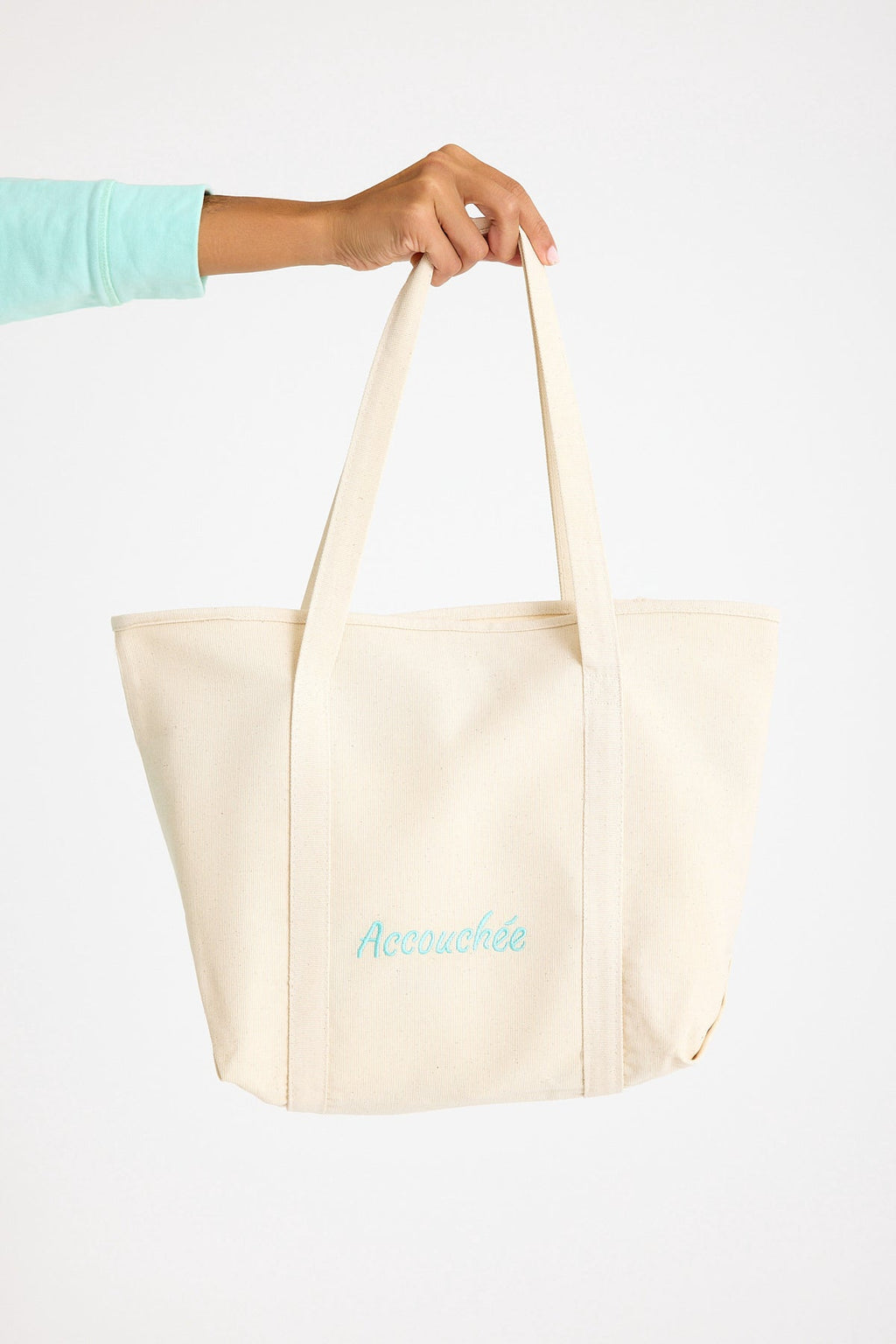Accouchée canvas midi tote bag with sturdy carry handles in a minimalist everyday design — view 4