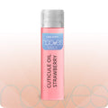 Strawberry scented roll-on cuticle oil bottle for hydrating nail care and manicures