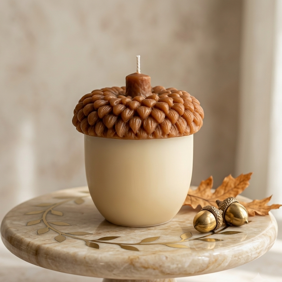 Acorn Sculpture Candle-0