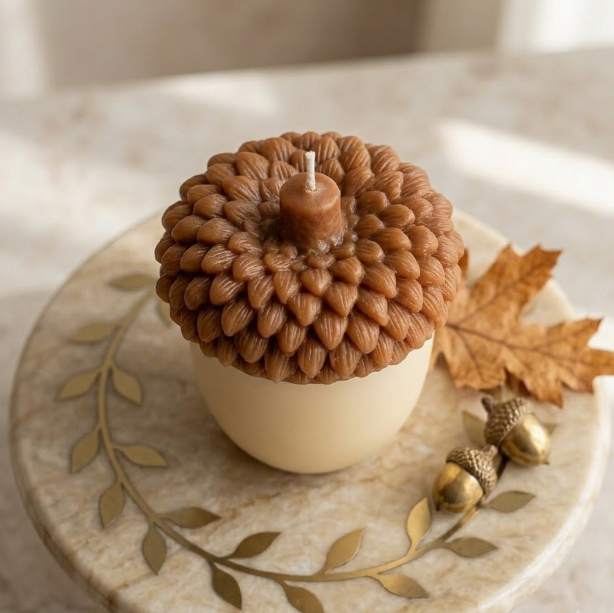 Acorn Sculpture Candle-1