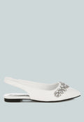 Adhara Diamante Embellished Flat Sandals-0