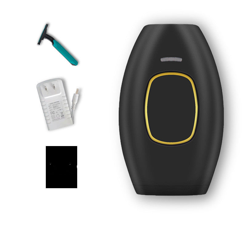 Advanced laser hair removal device in white, black, or pink, with shaver and power adapter. — view 2