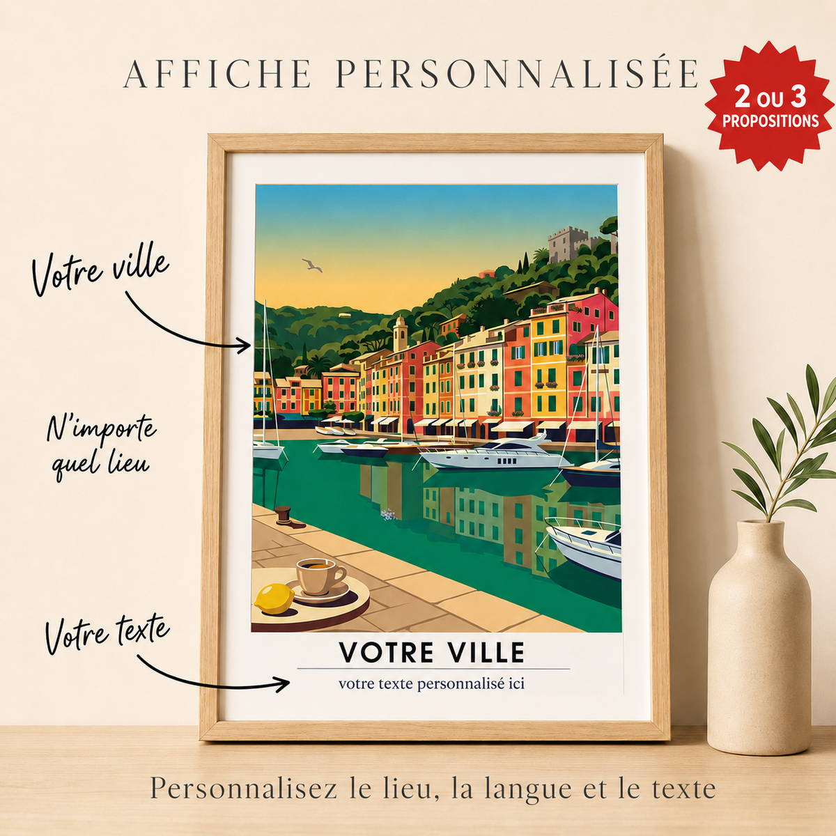 Affiche personnalisée illustrée : voyage, famille et sport-0