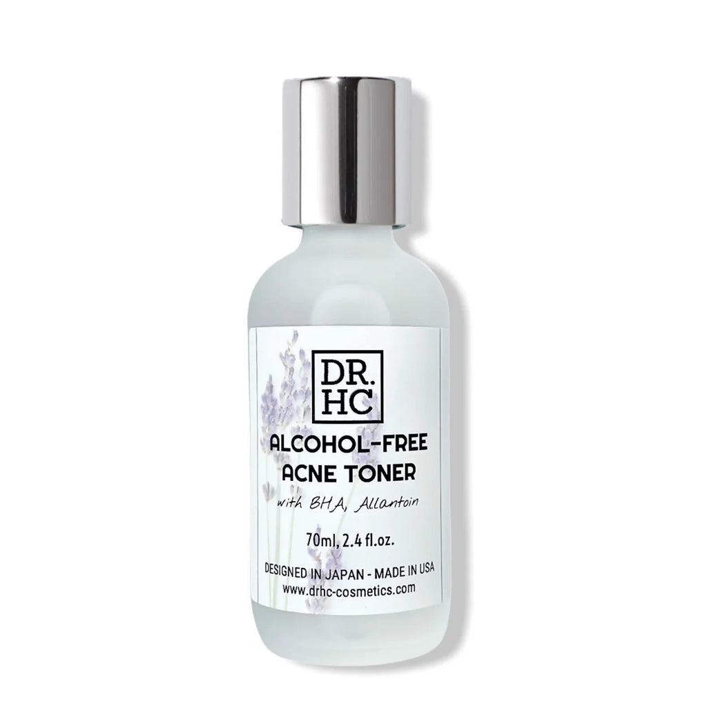 Clear bottle of liquid alcohol-free acne face toner with salicylic acid for sensitive breakout-prone skin. — view 3