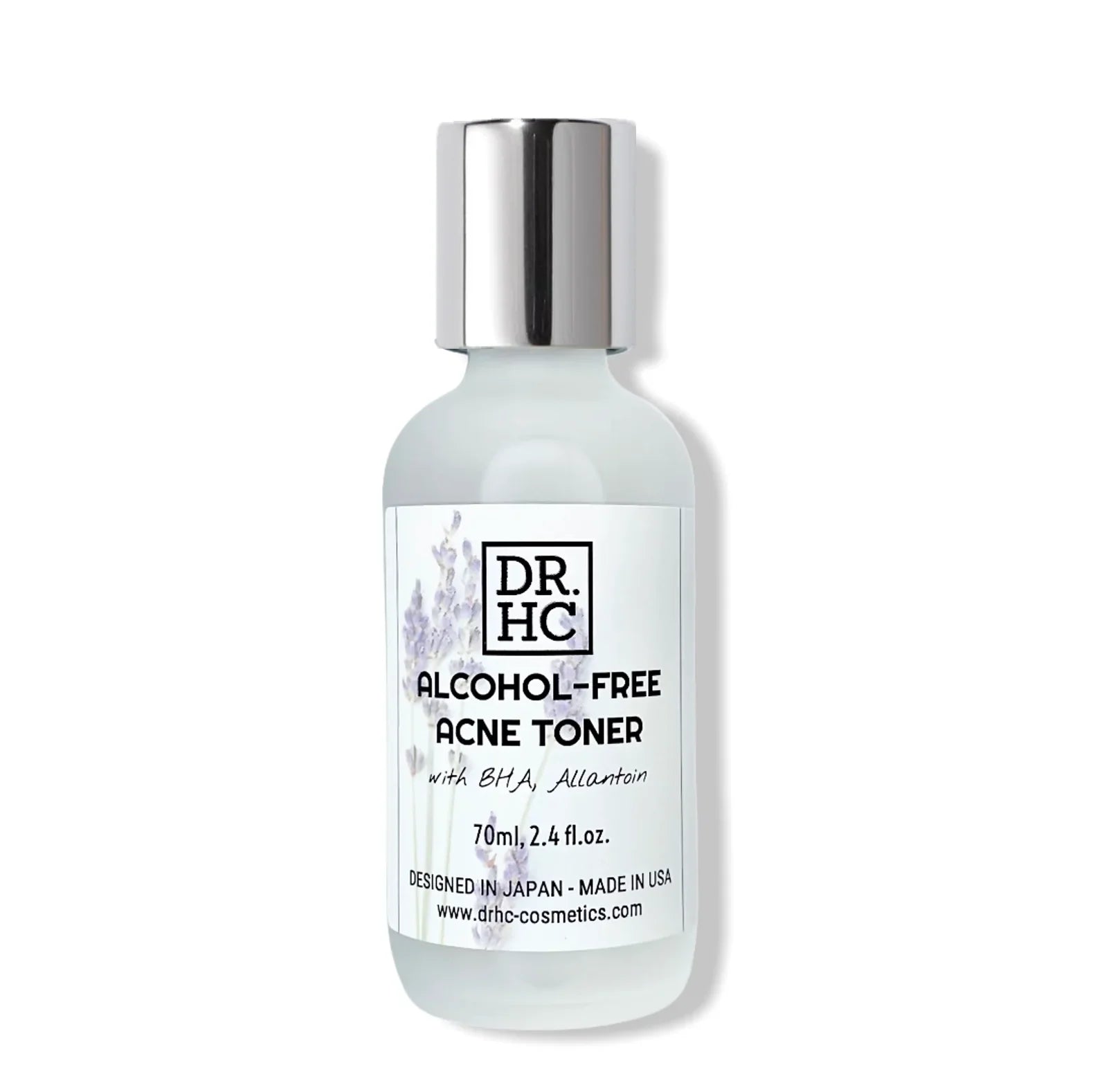 Clear bottle of liquid alcohol-free acne face toner with salicylic acid for sensitive breakout-prone skin. — view 3