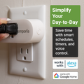 White Wi-Fi smart plug two pack with energy monitoring capabilities for home automation