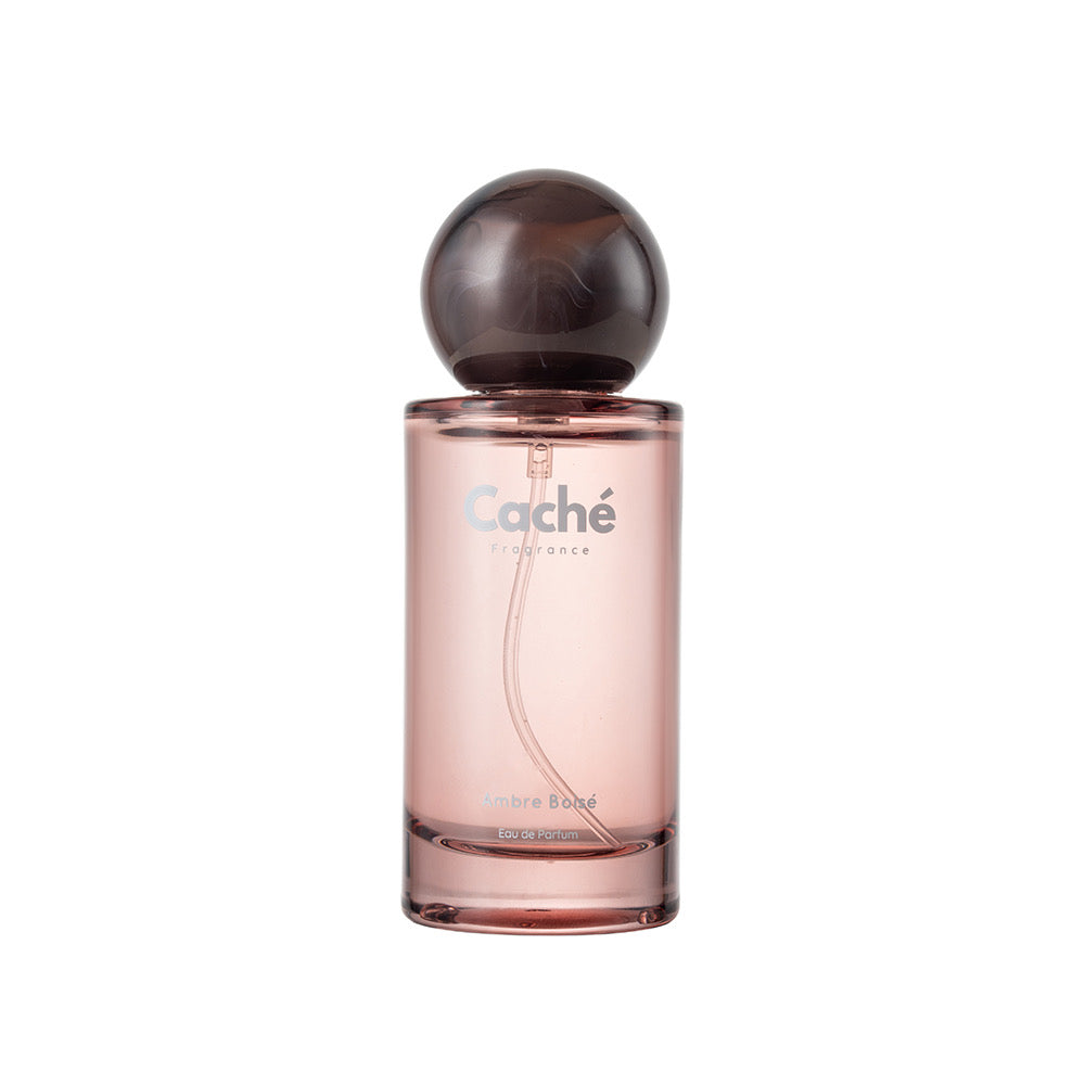 Caché Ambre Boisé eau de parfum 50ml glass bottle with elegant floral luxury design — view 5