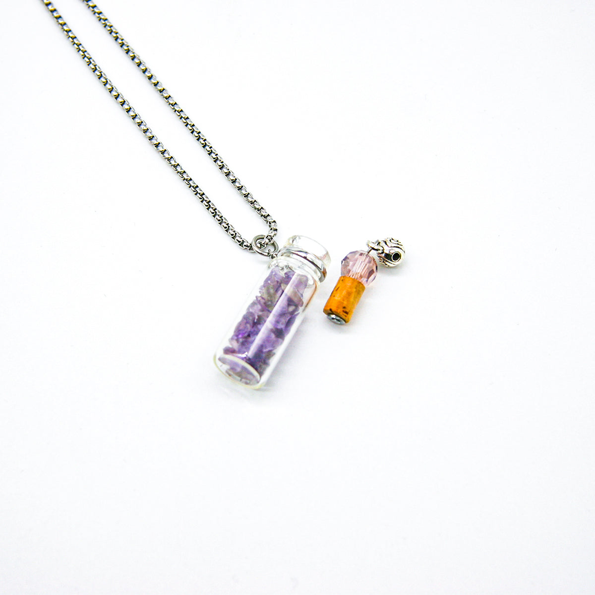 Amethyst Diffuser Necklace | Aroma Jewelry | Energy & Healing | Diffusing on the go-3