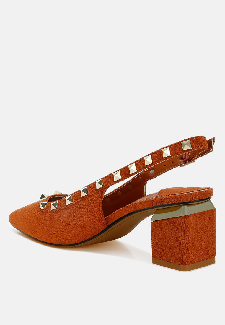 Ameya Stud Emebllished Microfiber Sandals-2