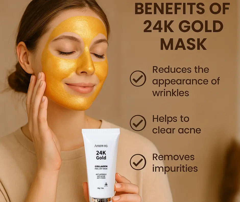 24K Gold Peel-Off Face Mask in 60ml bottle for deep cleansing and pore minimizing — view 5