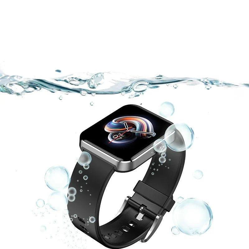 Black Fit G06 smartwatch with high resolution digital display and lightweight waterproof wristband. — view 5