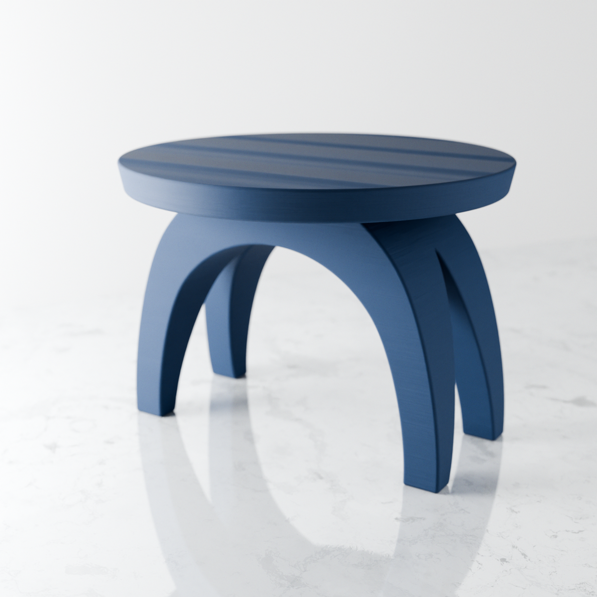 Modern ARC plant stand featuring a sleek curved design supporting an indoor potted houseplant — view 5