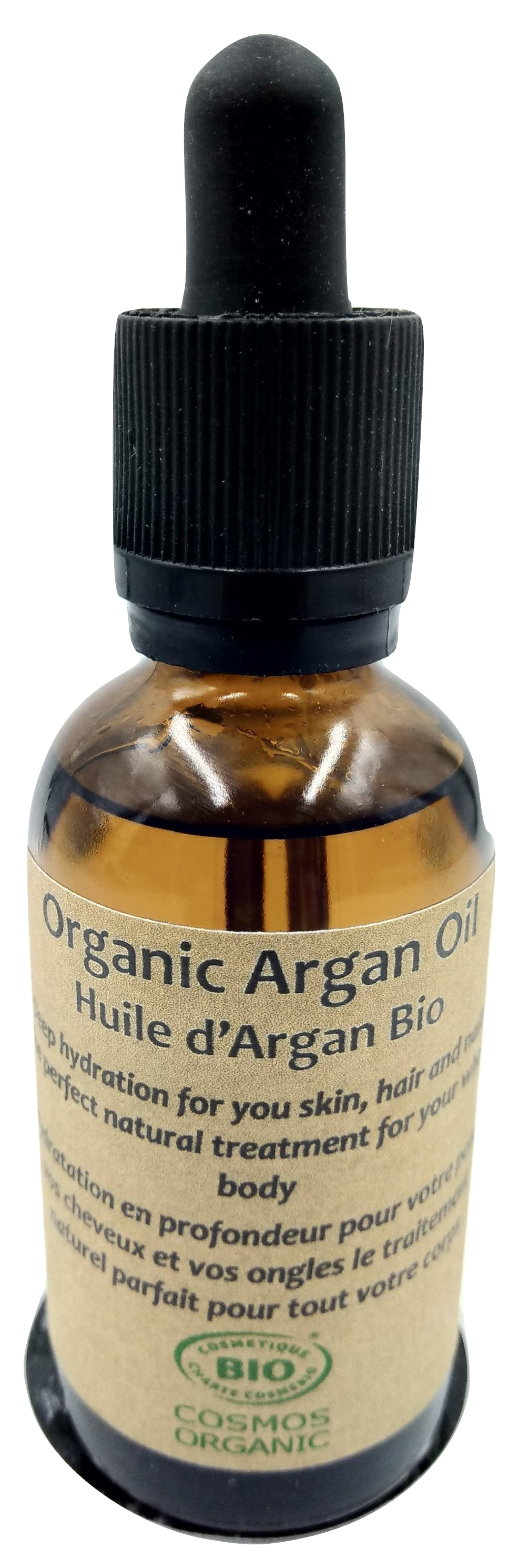 50ml bottle of pure organic Moroccan argan oil for skin and hair nourishment — view 2