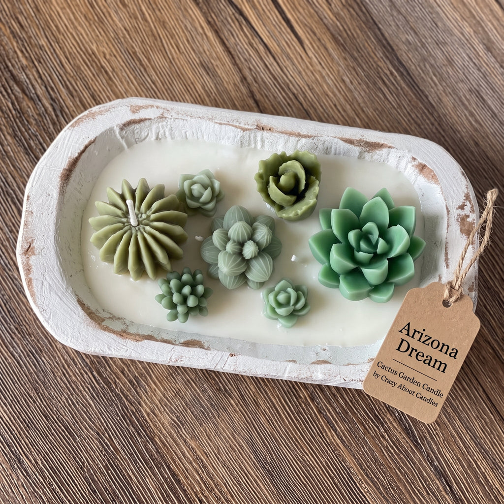 Dough Bowl Candle | Soy Wax Bowl Candle | Cactus Candle-1