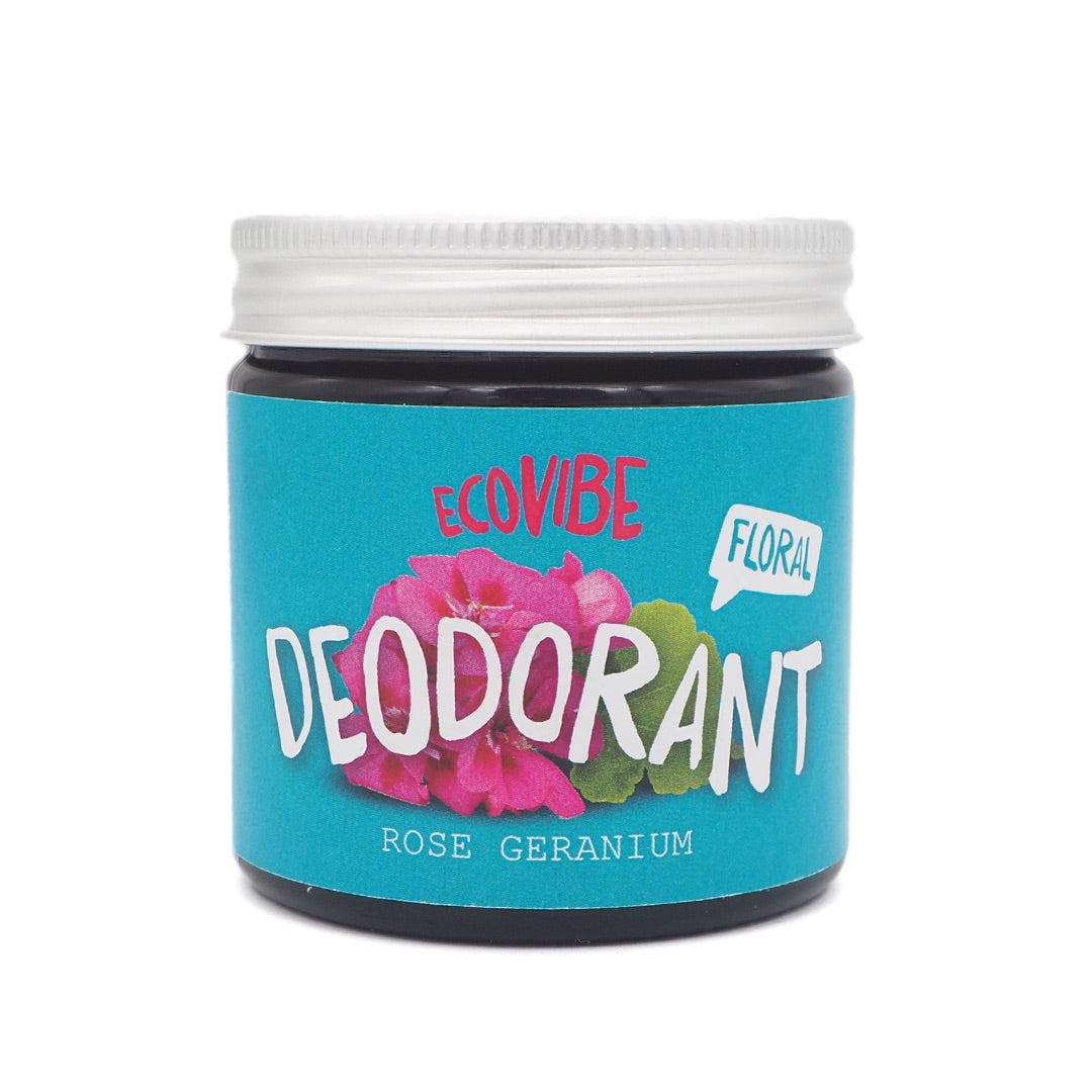 Natural vegan deodorant balm in a small reusable glass jar infused with pure essential oils — view 4