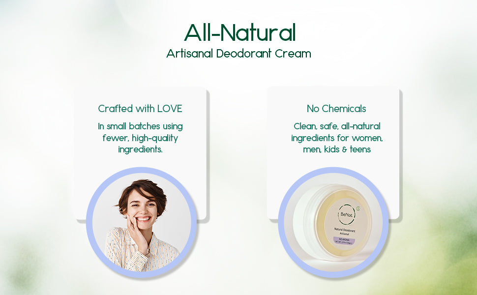 Vegan deodorant cream jar made with natural ingredients like coconut oil and beeswax — view 3