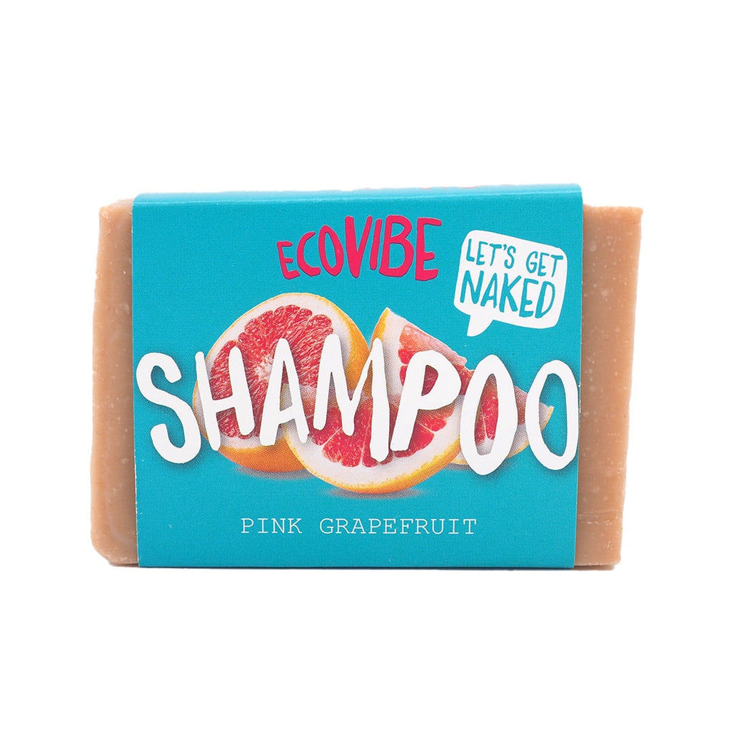 Natural pink grapefruit solid shampoo bar vegan and plastic free hair cleanser