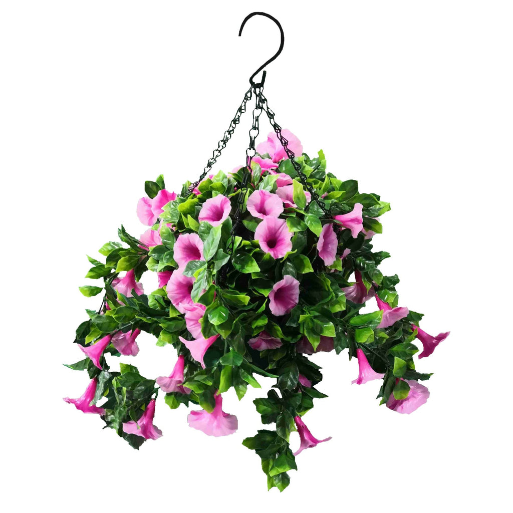 Artificial Hanging Basket – Petunia Flowering – UV Resistant-0