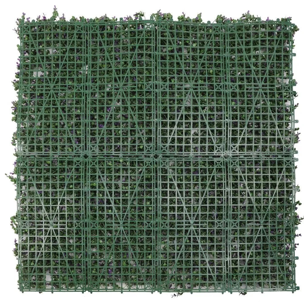 Purple Lavender Boxwood Artificial Vertical Garden Green Wall Panel 40×40in 11 SQ FT – UV Resistant – Commercial Grade-4