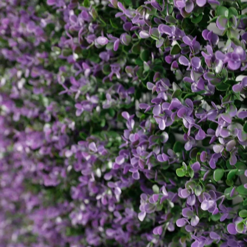 Purple Lavender Boxwood Artificial Vertical Garden Green Wall Panel 40×40in 11 SQ FT – UV Resistant – Commercial Grade-2