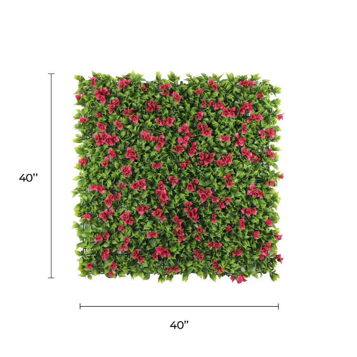 Flowering Pink Artificial Vertical Garden Green Wall Panel 40×40in 11 SQ FT – UV Resistant – Commercial Grade-1
