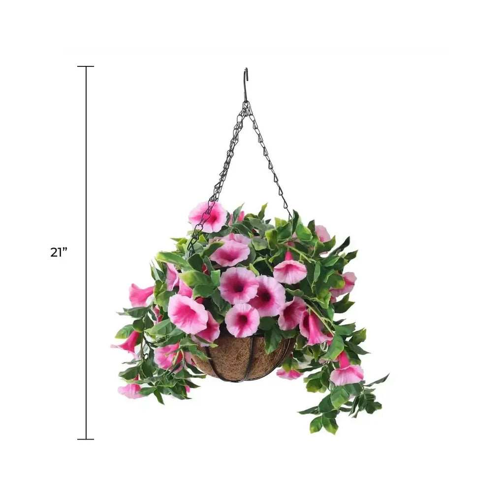 Artificial Hanging Basket – Petunia Flowering – UV Resistant-1