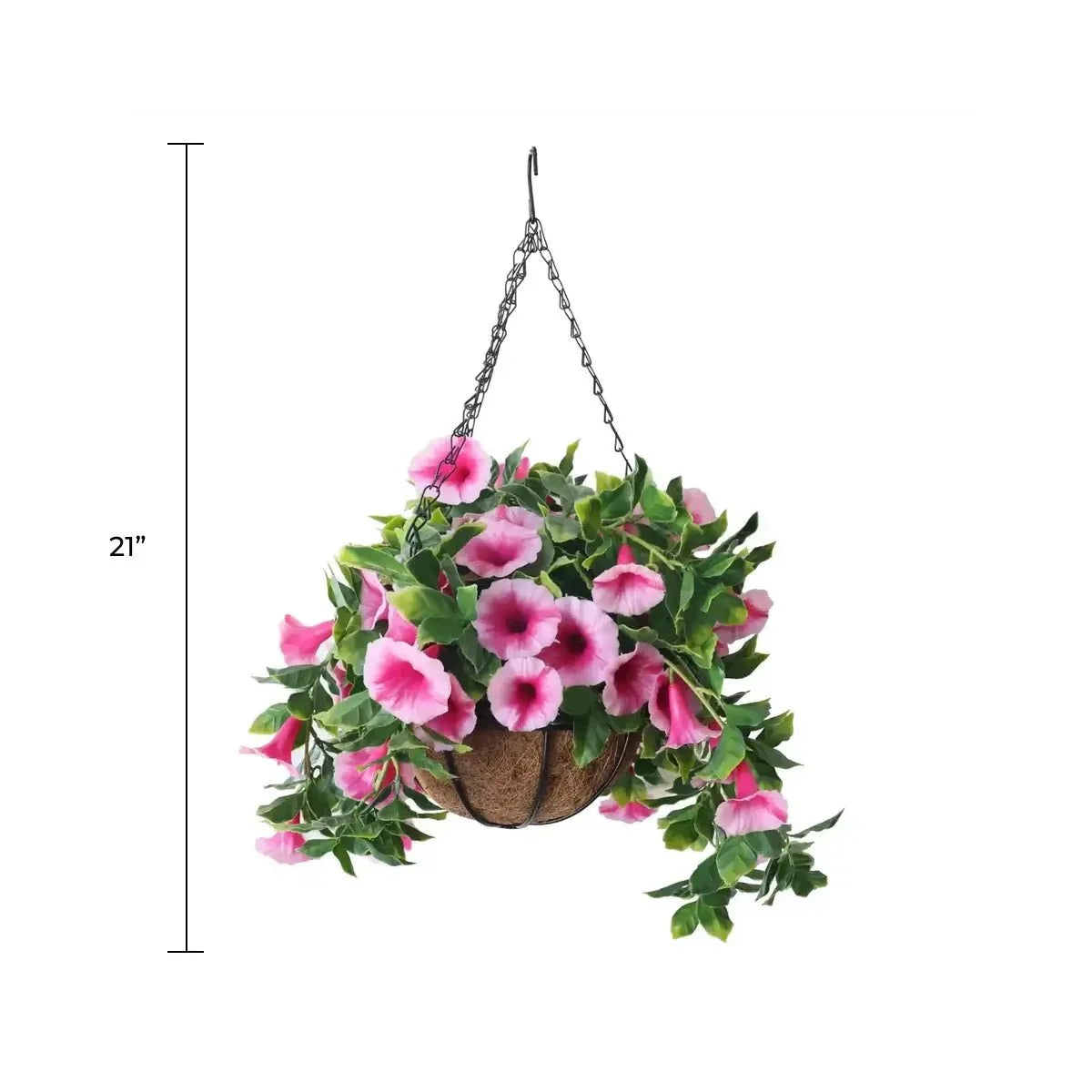 Artificial Hanging Basket – Petunia Flowering – UV Resistant-1