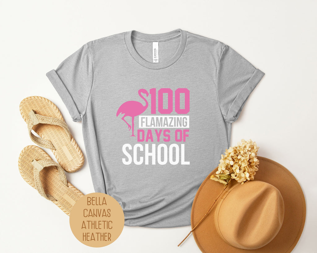 Unisex 100 days of school t-shirt featuring a colorful graphic design on premium breathable cotton — view 3